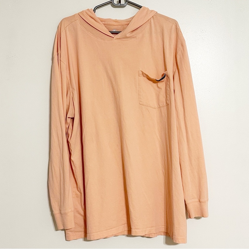 Southern Proper Peach Hooded Cotton Long Sleeve Shirt